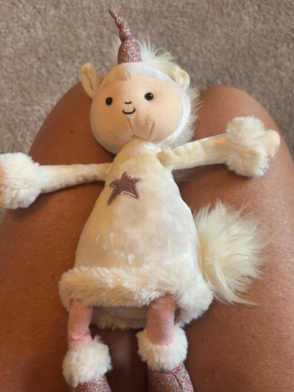 Jellycat Perky Unicorn moon Cream and Pink Sparkle Plush - Picture 2 of 8